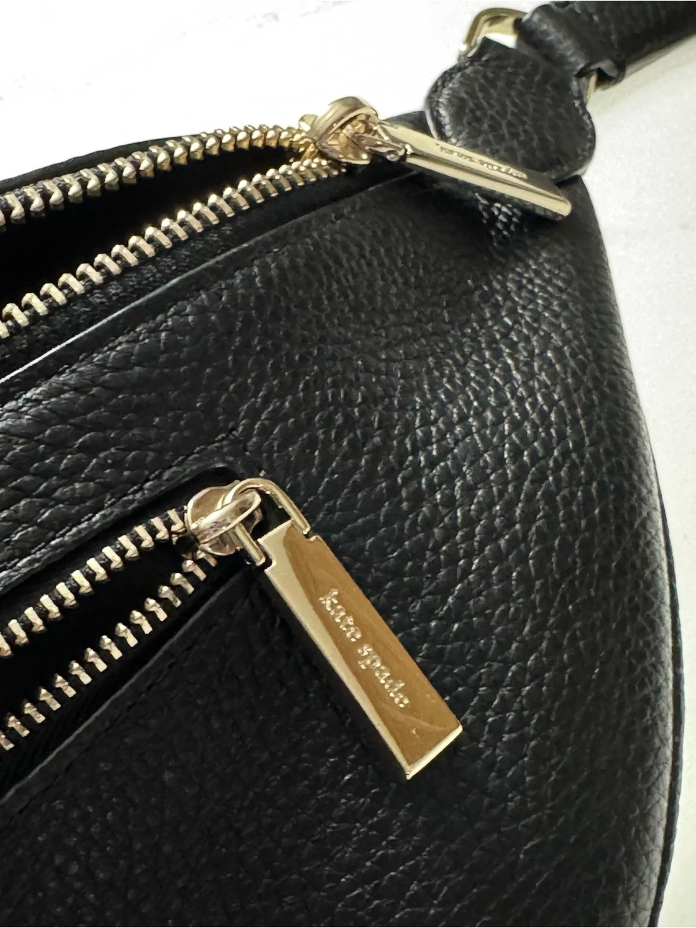 *Like New* Kate Spade Leila Black Pebble Leather Fanny Hip Belt Waist Bag - Picture 13 of 14